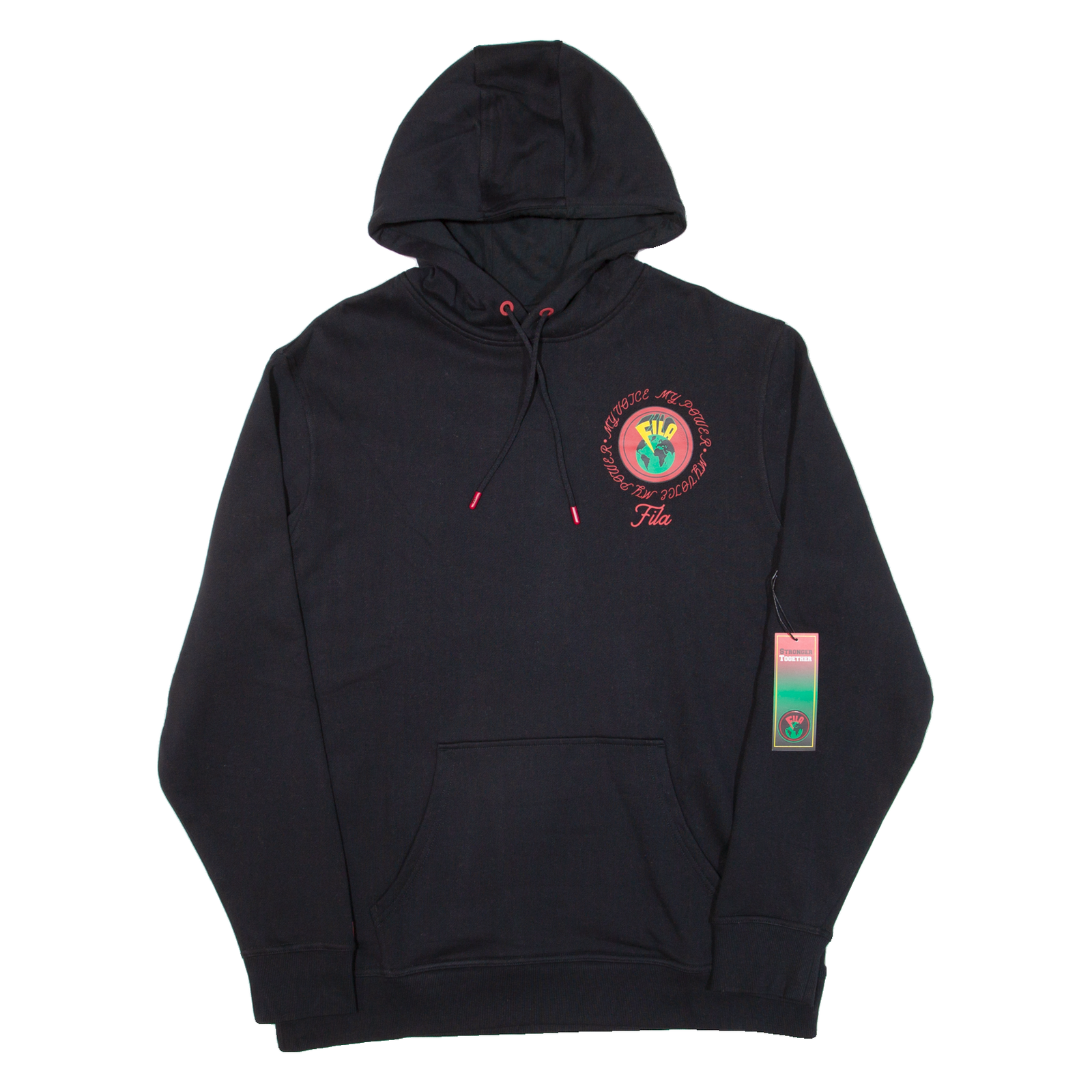 FILA My Power. Felpa nera con cappuccio uomo My Voice XL