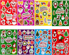 113 PCS Cute Christmas Stickers for Kids, Xmas Party Essential