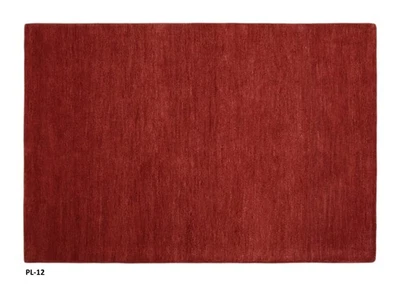 Tapis Gabbeh 100% Laine Rouge Uni 120x180 Cm Fait Main PL12 - Photo 1/4