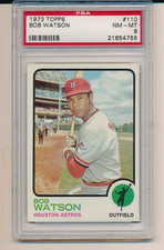 BOB WATSON HOUSTON ASTROS 1973 TOPPS #153 PSA 8 GRADED BASEBALL CARD