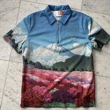 Kith men’s Printed Devoe Quarter Zip Bloom shirt  Size Small NWOT