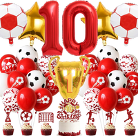 Fussball Deko Geburtstag Kinder 10 Jahre Junge - 10. Geburtstagsdeko Luftballons