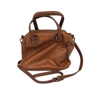 Sash And Sofi Iris Faux Leather Leopard Lined Satchel Crossbody Handbag