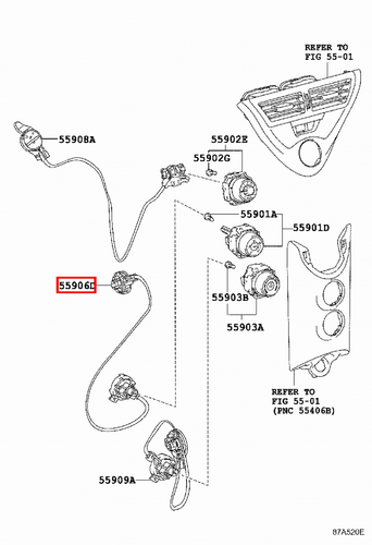 Genuine Hilux KUN25 KUN16 KUN15 KUN10 GGN25 Dash Heater Direction Control Cable - Picture 15 of 20