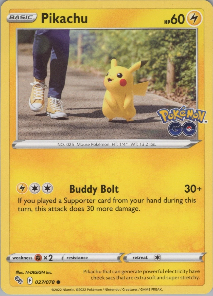 Pikachu 027/078 Pokémon GO for sale | eBay