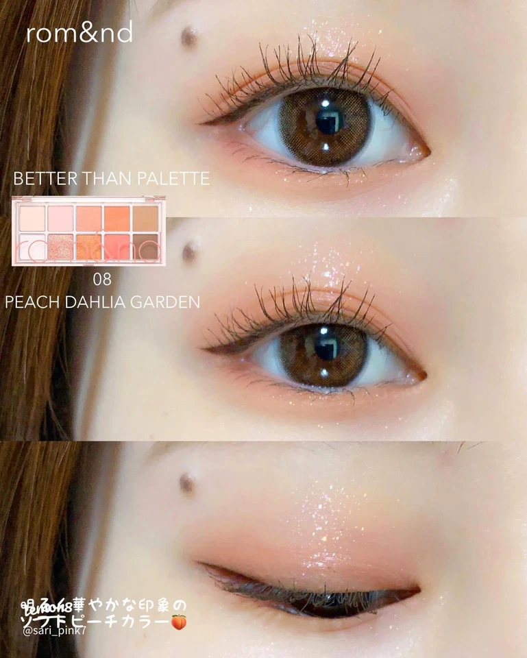 Free Ship ✨ ROMAND Better Than Palette Eye Shadow Palette 08 Peach Dahlia Garden - Image 2 of 4