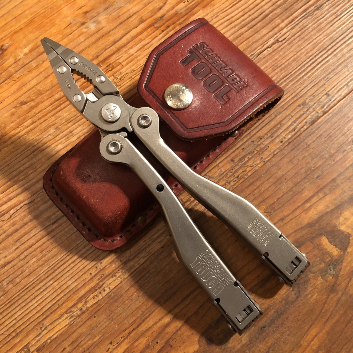 Vintage 90s Schrade USA ST1L Tough Tool Folding Multi-Tool Pliers