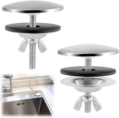 2 Pack 2 Inch Stainless Steel Kitchen Sink Hole Cover,Leakproof Faucet Hole Plug