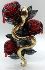 Bath & Body Works HALLOWEEN Wallflower Plug In GOLD SNAKE Red Roses