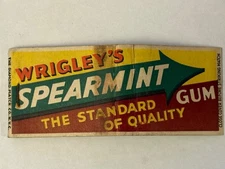 Wrigley’s Spearmint Gum Full Matchbook Standard of Quality Cooling Refreshing