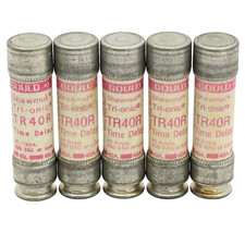 Lot of 5x Gould Shawmut Tri-onic TR40R Time Delay Class Rk5 Fuse 250VAC 40A