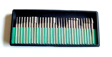 30pc DIAMOND BURR BIT SET 150 GRIT 1/8" SHANK  