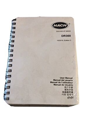 Manual only for Hach Molybdenum DR300 Pocket Colorimeter  10/2019 Edition 3