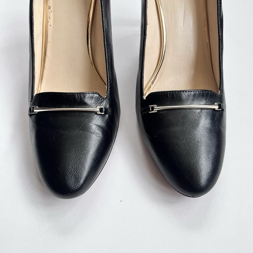 Nine West Black leather Hiatus Pumps Women’s Heels Sz 9.5 - Picture 5 of 15