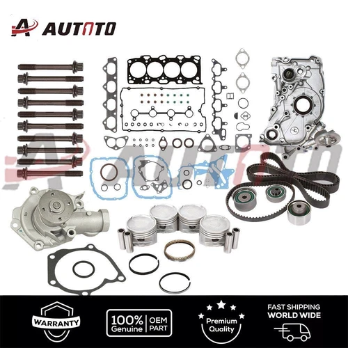 Engine Full Rebuild Kit Pistons Fit 1999-05 Hyundai Sonata Kia Optima 2.4L G4JS