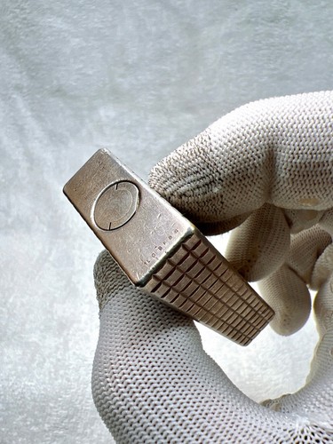 S.T. Dupont Vintage Linge 1 Large Silver Plated Gas Lighter No Box - Working - Picture 9 of 13