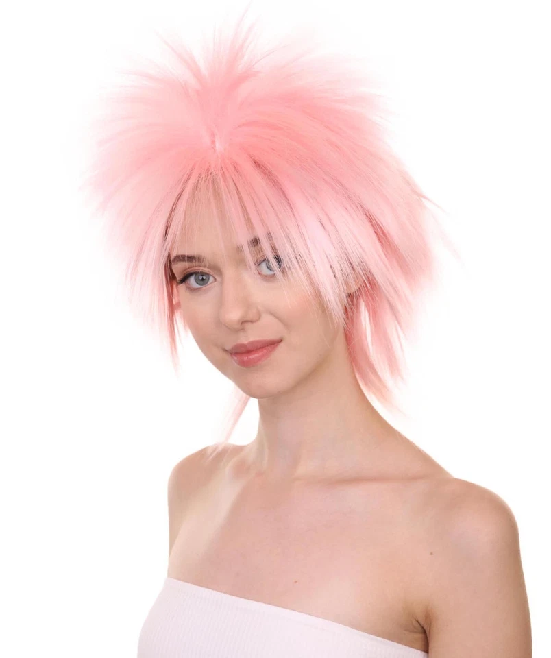 Peluca Funky Punk Rosa Claro, HW-1249A Foto 2 de 4
