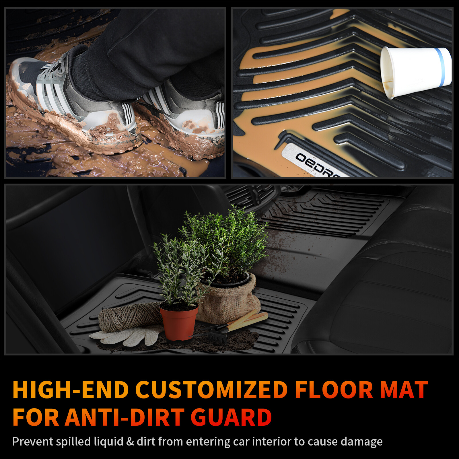 Floor Mats Floor Liner for 20132018 Acura RDX 1st 2nd Row TPE Liner