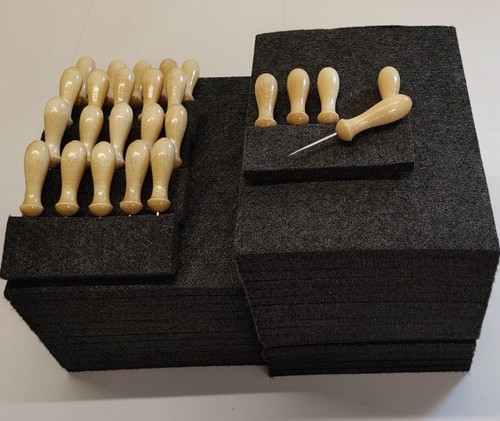 Prickelset 15x20 cm je 25Stück Prickelunterlagen und 25 Prickelnadeln 8.3 cm - Bild 2 von 3