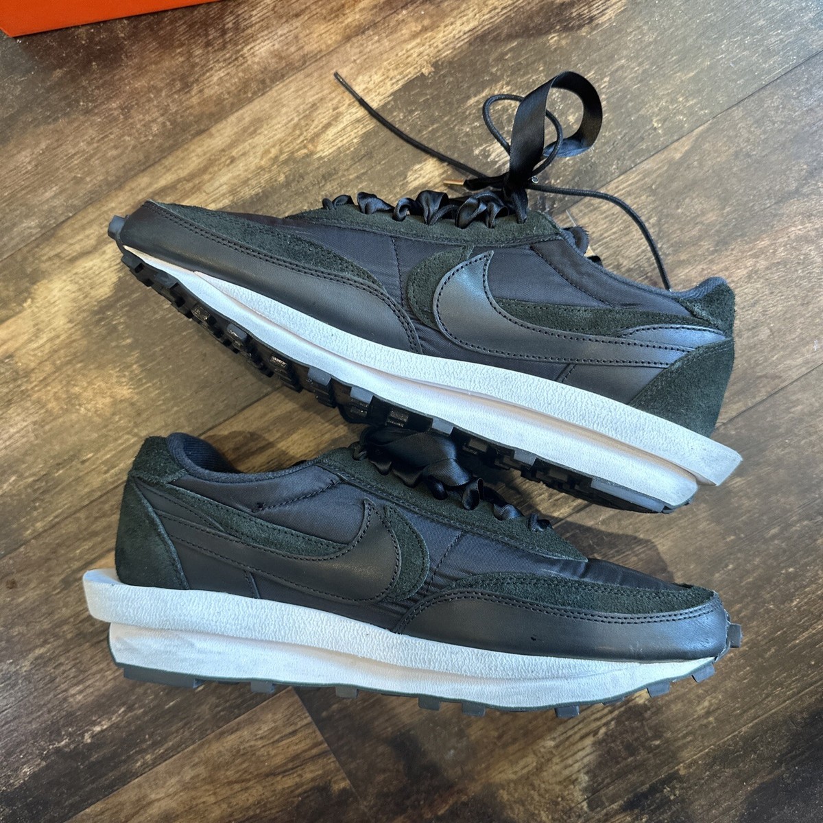 nike sacai waffle on feet