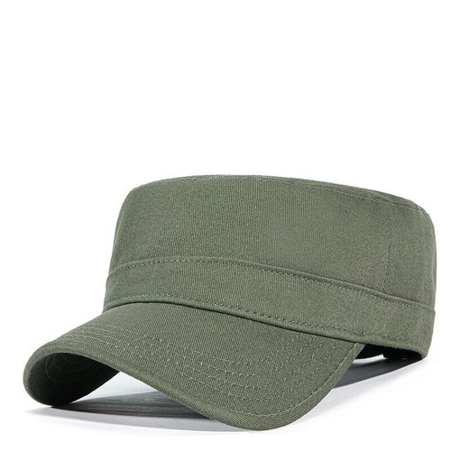 XS/S/M/XL/XXL Oversize Army Cap,Cotton Flat Top Cap,Plain Military Running Hat#A - Picture 15 of 23