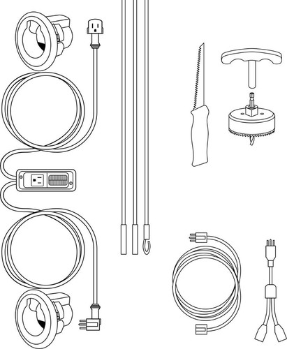 Sanus In-Wall Cable Concealer TV and Soundbar Power Kit BSA-IWP801-W1 - Afbeelding 3 van 3