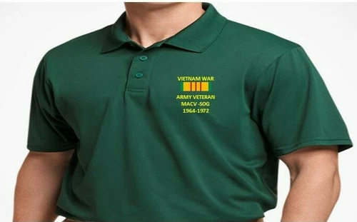 MACV-SOG  1964-1972 VIETNAM VETERAN*EMBROIDERED POLO SHIRT/SWEAT/JACKET. - product listing photo
