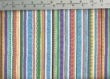 Quilting Treasures  Colorful Ribbon Stripes 27333X 100 Cotton Quilt Fabric BTY