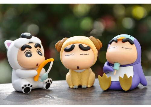 4× Crayon Shin Chan Actionfigur Modell Spielzeug Neu Cosplay Pinguin Hund - Bild 3 von 9