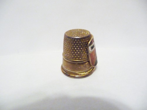 THIMBLE VINTAGE BRASS BY VERNON WHISTLER'S MOTHER AFFIXED - Picture 4 of 5