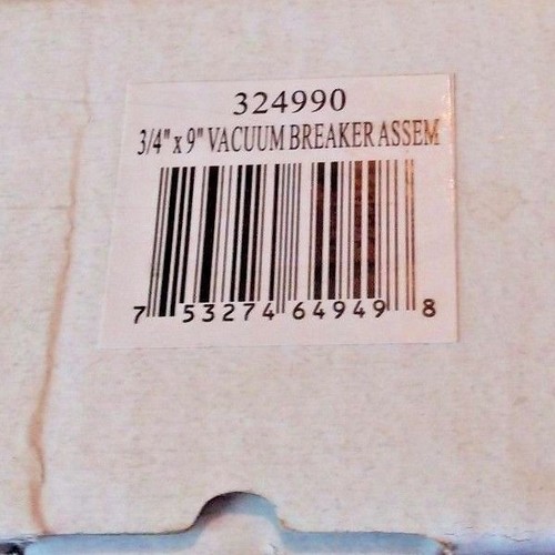 Neu 3/4"" x 9"" Chrom Vakuumbrecher Baugruppe #324990 Urinalventil Anwendungen - Bild 4 von 4
