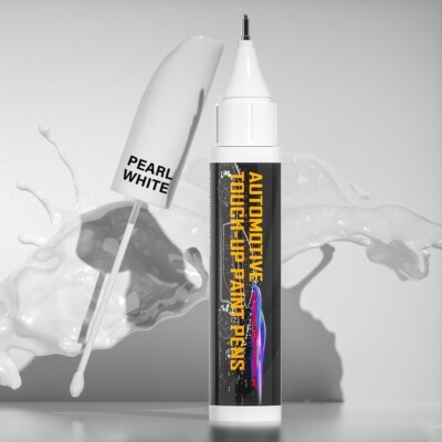 Pearl White Car Paint Touch Up, Auto Pearl White Touch Up Paint Pen, Two-In-One