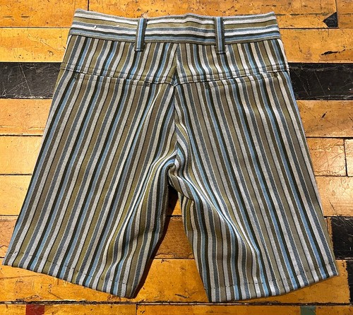 Vintage 1960's Striped Shorts 24" waist Blue colors - Picture 2 of 3