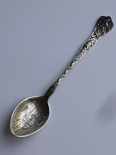 RARE Antique B & M SMELTER GREAT FALLS Montana STERLING SILVER Souvenir SPOON - Picture 2 of 10