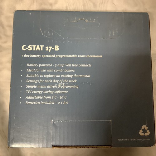 Horstmann 17-B C-Stat Programmable Room Thermostat Brand New F&F - Picture 3 of 4
