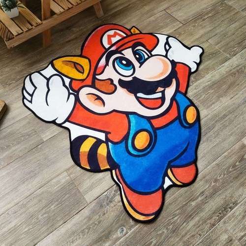 Super Mario Shaped Soft Rug, Gamer Room Rug, Gaming, Player, 2.6x2.6 - Picture 3 of 6