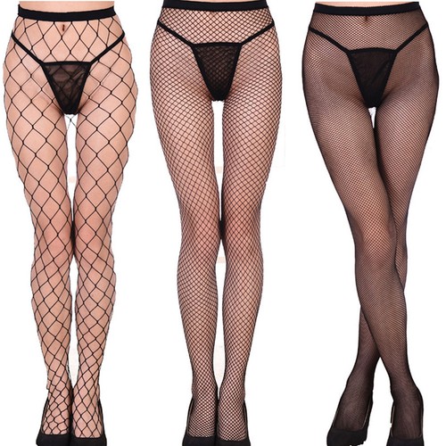 Women Ladies Black Mesh Fishnet Net Pattern Pantyhose Tights Stockings Socks US - Picture 2 of 15