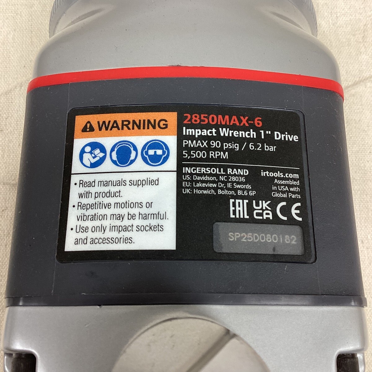 INGERSOLL RAND 2850MAX-6 Impact Wrench D-Handle Extended Full-Size