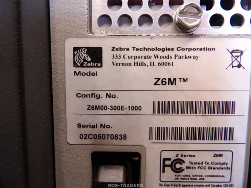 Zebra Z6M PLUS Industrial Thermal Barcode Label Printer + CUTTER 200dpi Parallel - Afbeelding 10 van 10