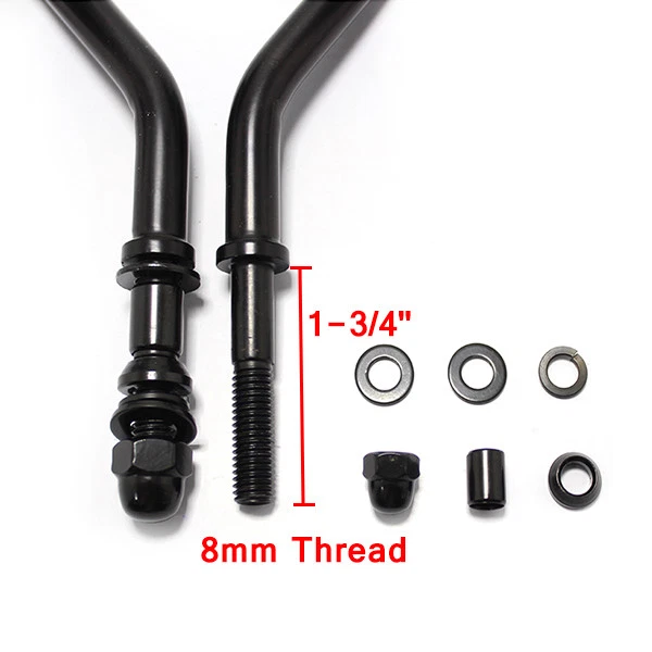 Espejos retrovisores laterales negros para motocicleta Harley Sportster XL1200N Forty Eight XL1200X Foto 4 de 4