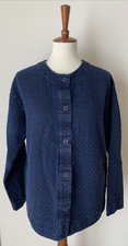 J Jill Pure Jill Indigo Quilted Jacket Blue Sz S
