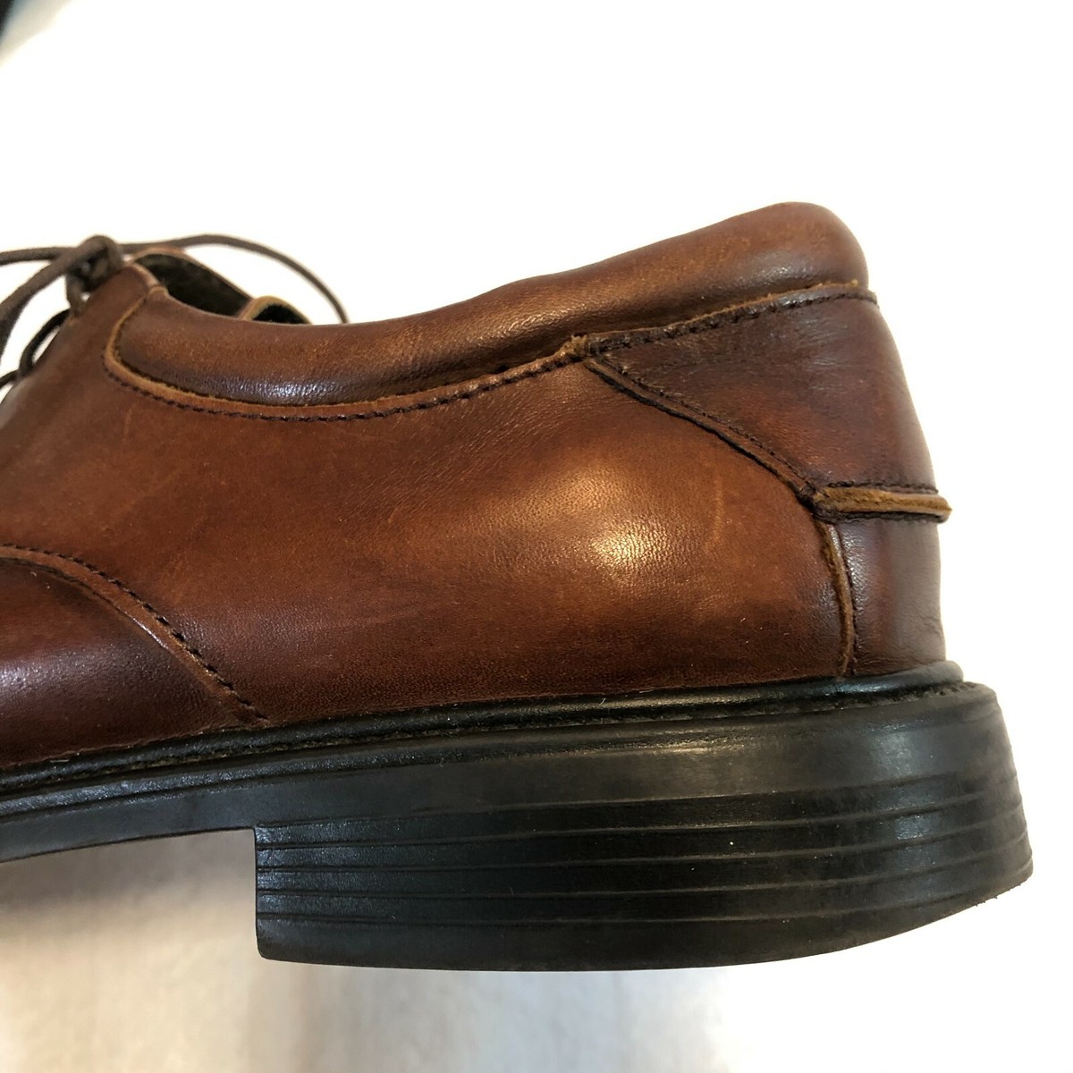Nunn Bush MAURY 83363 Plain Toe Oxford Brown Leather Shoes 