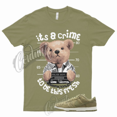 CRIME T Shirt for Dunk Low Premium Neutral Olive Green Sail Max Force Mid High 1