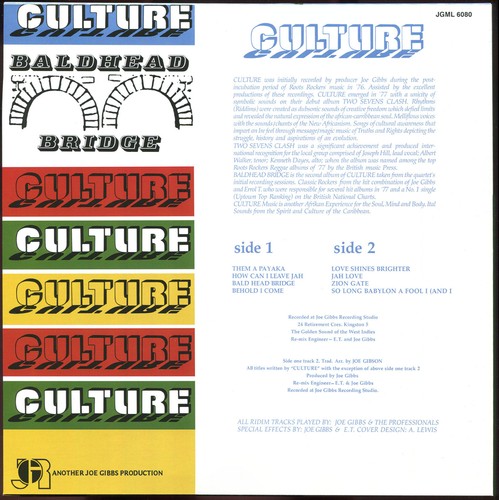 Culture - Baldhead Bridge NEW! LP - Picture 2 of 4