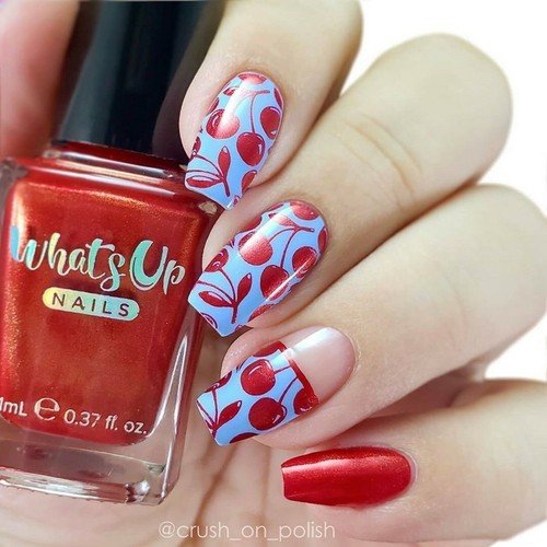 Whats Up Nails - Hotter than Red Stamping Polish (Metallic Red), Nail Polish - 第 5/12 張圖片