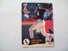 FRANK THOMAS CHICAGO WHITE SOX 1992 US PLAYING CARD CO. 7 of hearts BASEBALL HOF