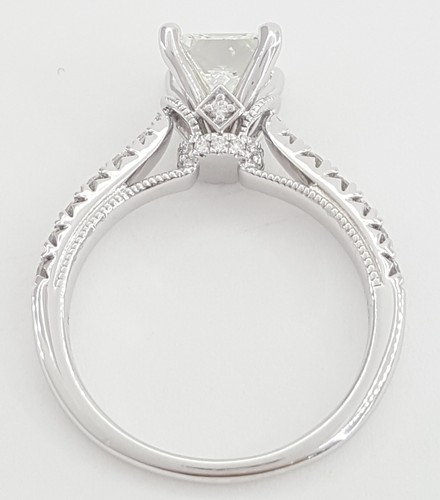 Natalie K Princess Cut Diamond Engagement Ring 1.47 ct 14K White Gold Rtl $8.3K - Picture 10 of 10