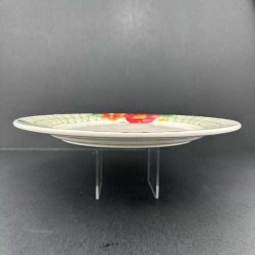 Pier 1 PAINTERLY FLORAL Dinner Plates (4) Flowers Green Lines MINT Condition - Picture 4 of 24