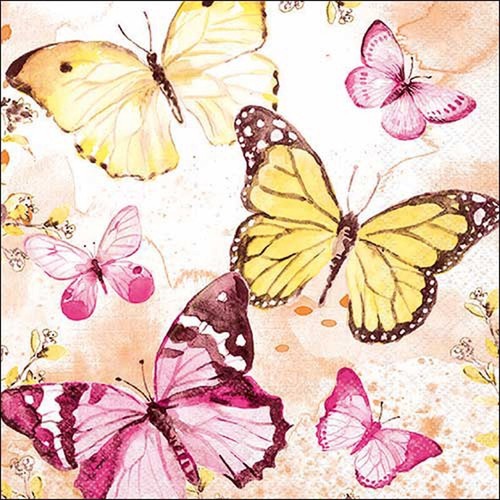 3 Paper Napkins For Decoupage Scrapbooking Craft Lunch Serviettes Butterflies - Picture 5 of 13