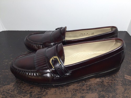 Cole Haan 9.5 D Monk Strap Loafer Burgundy Lea 03516 Pinch Buckle Leather Shoes - Picture 4 of 10